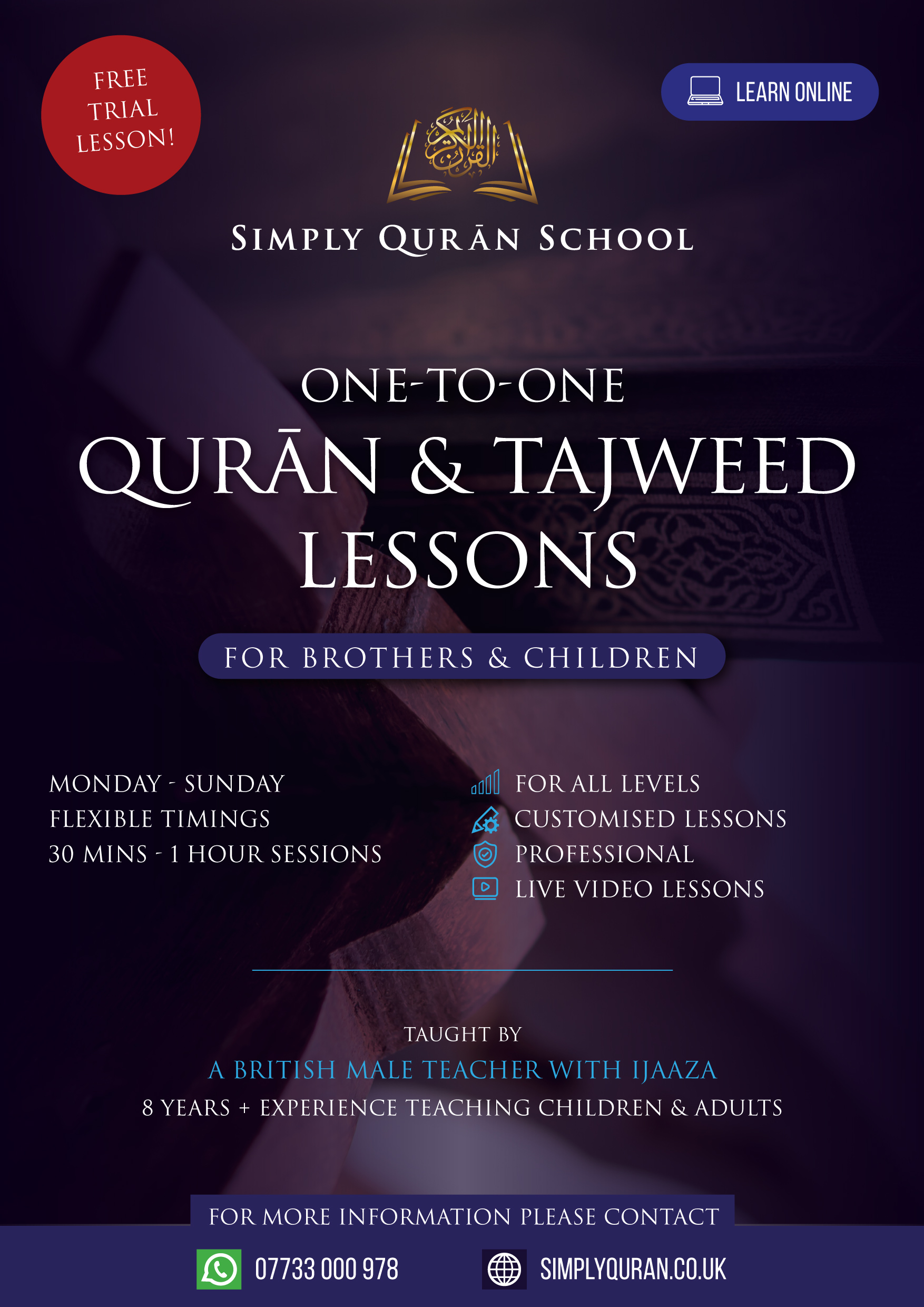 Simply Quran School - One-to-One Quran and Tajweed Lessons